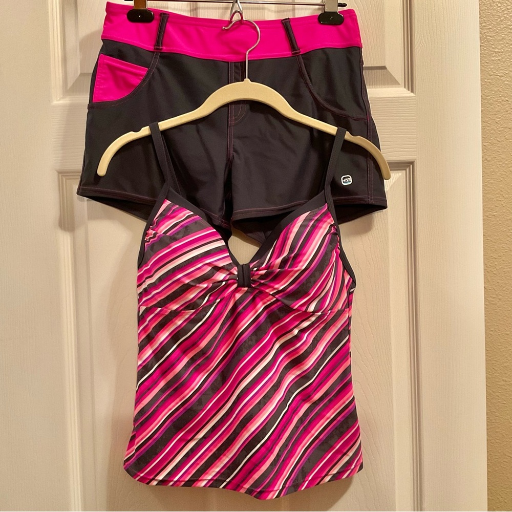 NEW Swim SHORTS  - Free Country - Hot Pink Steel colorway